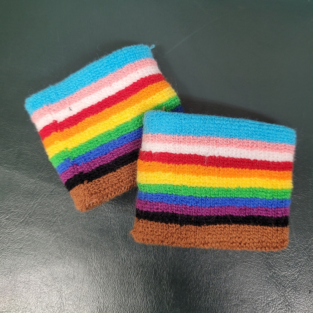 LGBTQ pride wrist sweatbands